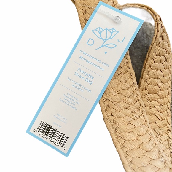 NWT Draper James Straw Bag with Floral Scarf - Picture 3 of 6